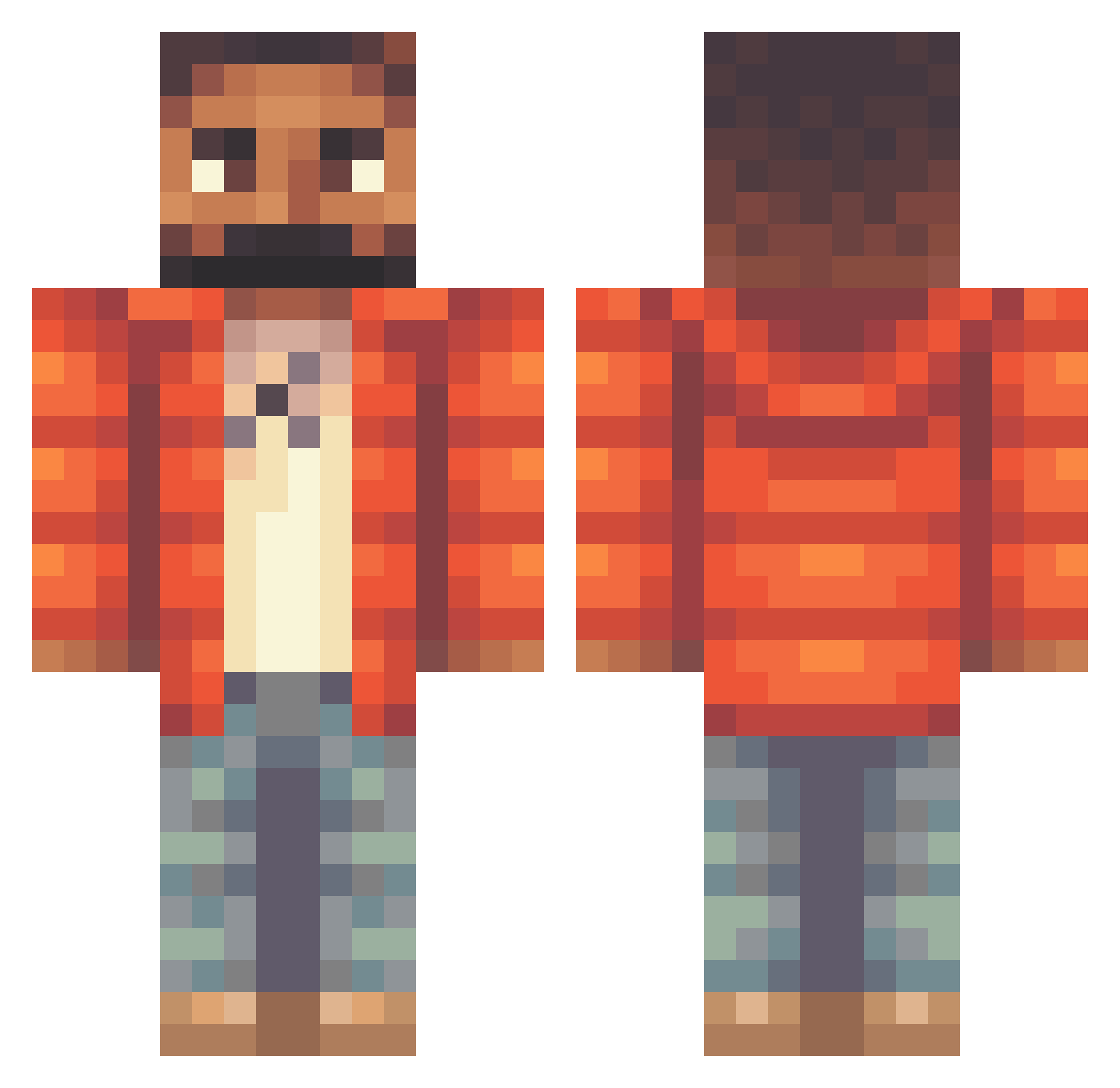 _AnitaMaxWynn Minecraft skin, front and back view