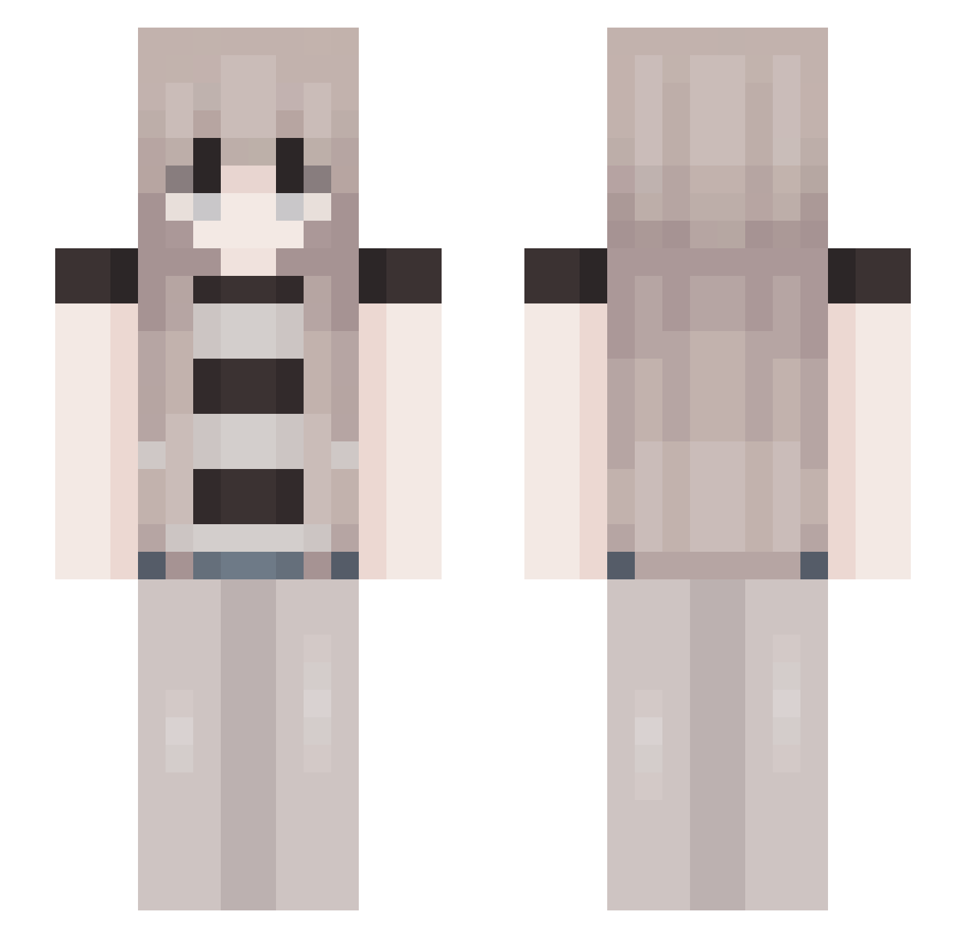 itsjewelsss Minecraft skin, front and back view