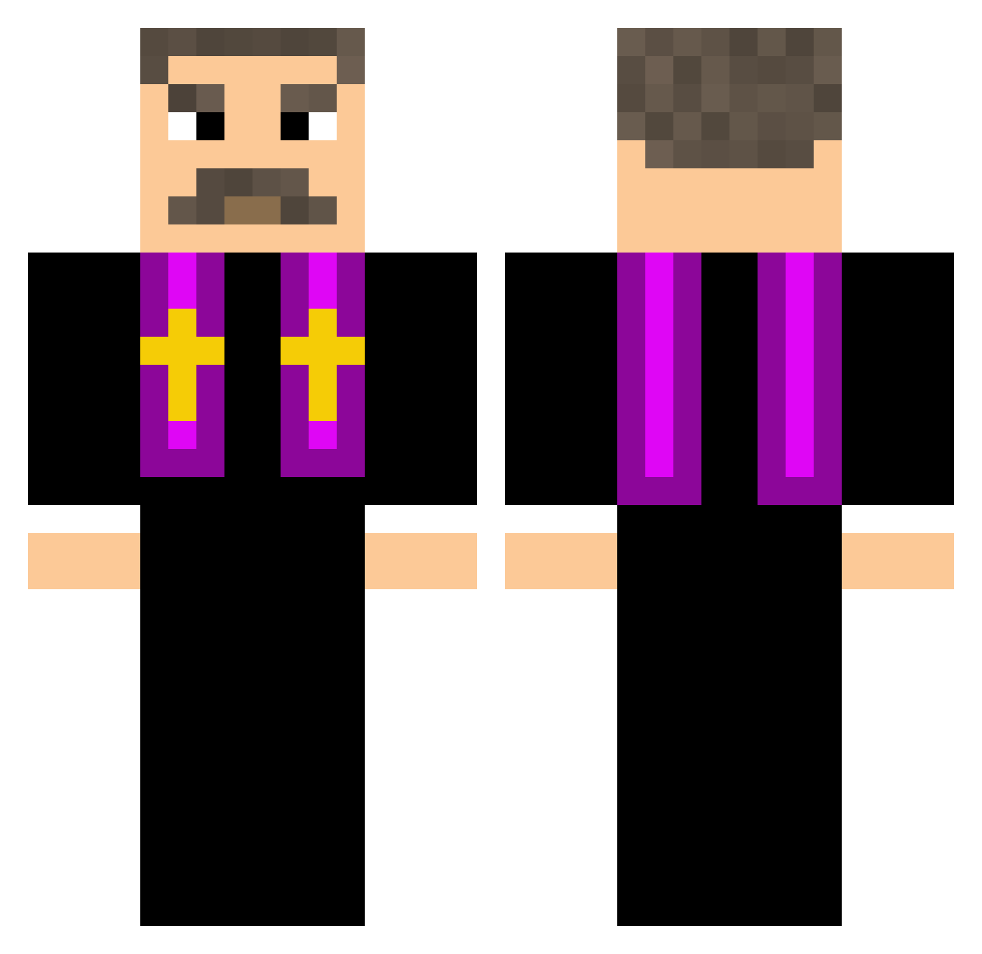 SiggyDo Minecraft skin, front and back view