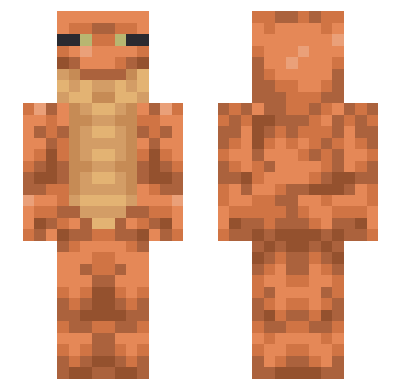 aleewaters Minecraft skin, front and back view