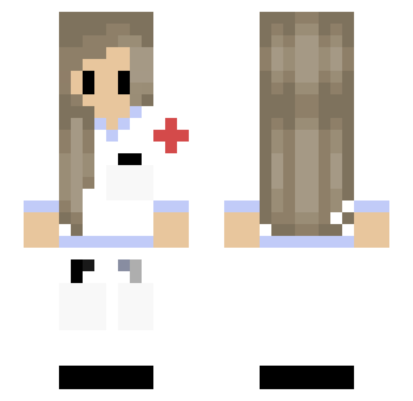 PhobosNotRat Minecraft skin, front and back view