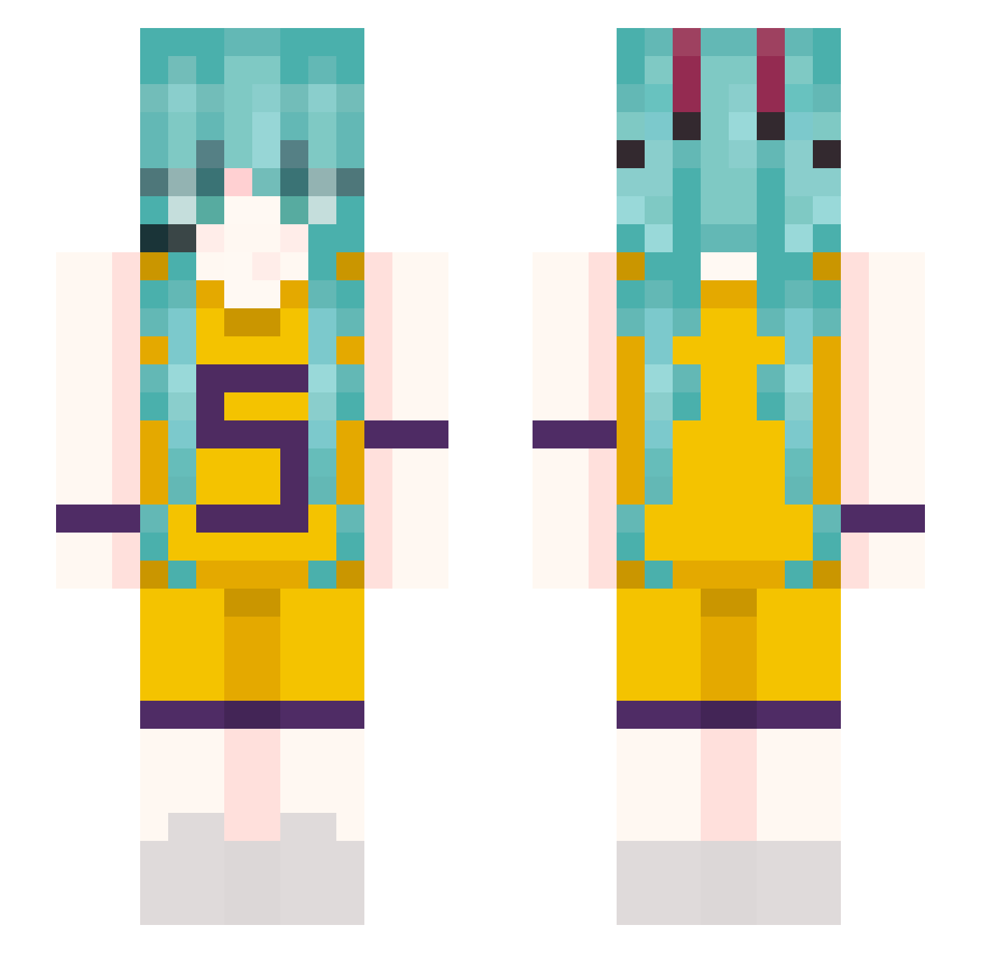 Hungary_HU Minecraft skin, front and back view