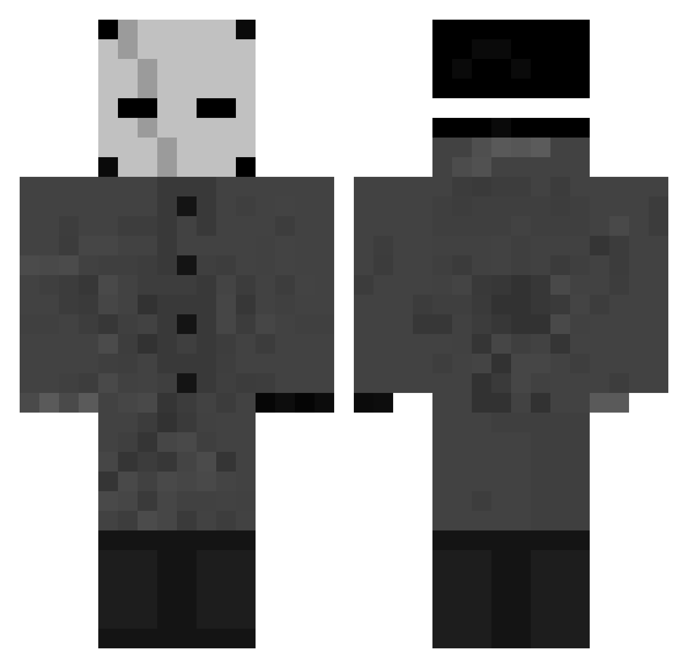 plq88 Minecraft skin, front and back view
