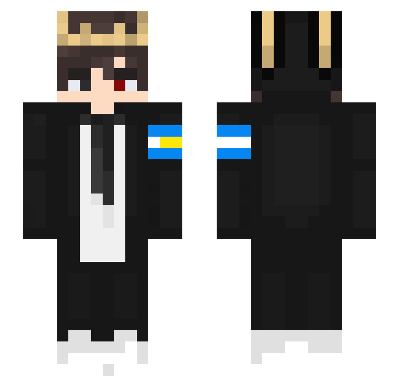 popoahre Minecraft skin, front and back view