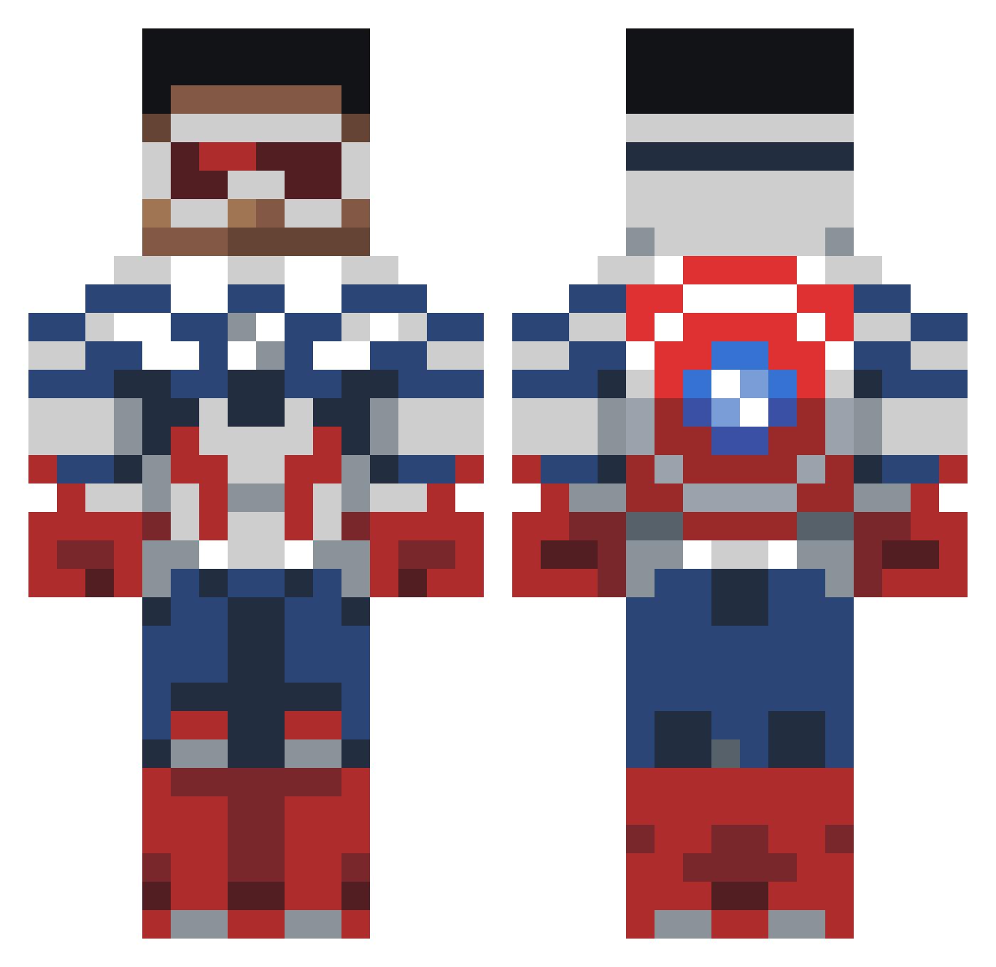 sirthsday Minecraft skin, front and back view