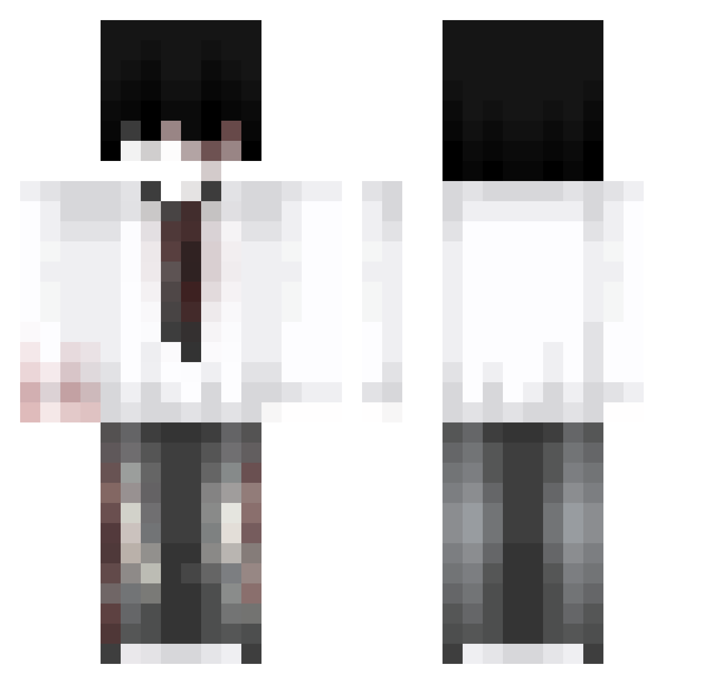 Pasilu Minecraft skin, front and back view