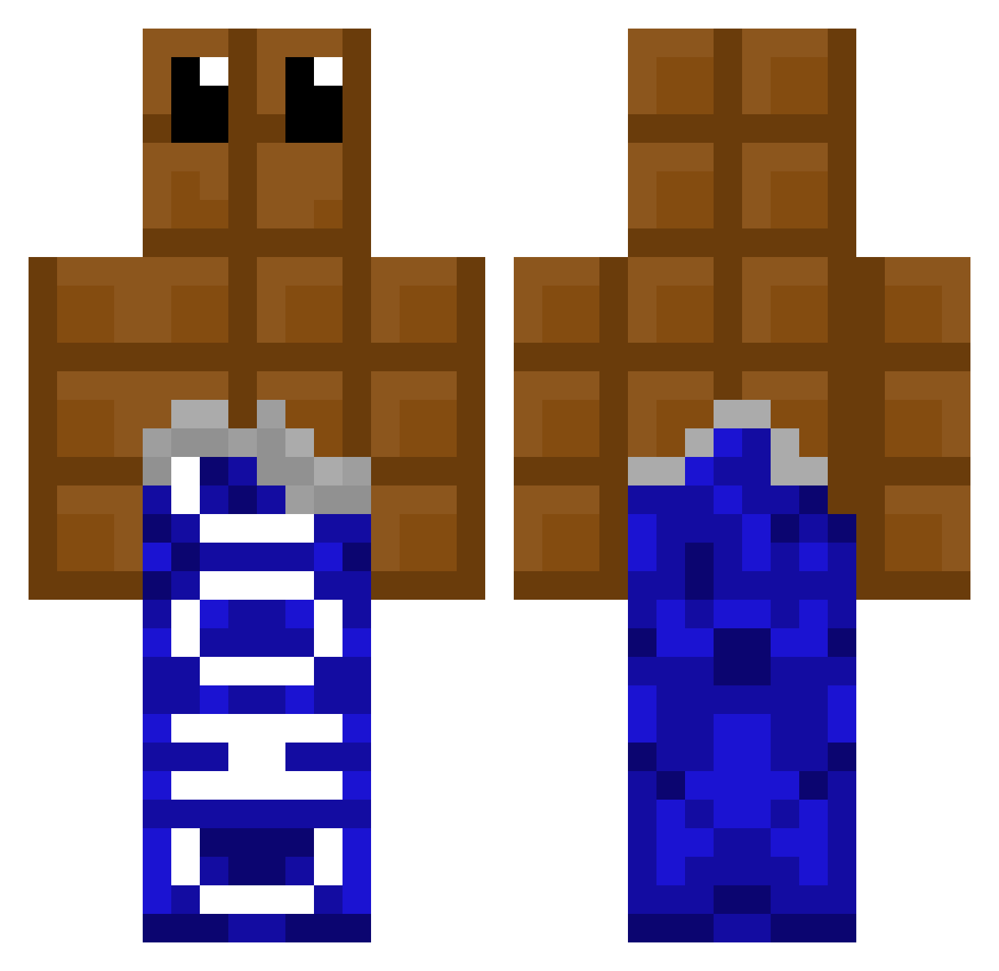 KillerConz Minecraft skin, front and back view