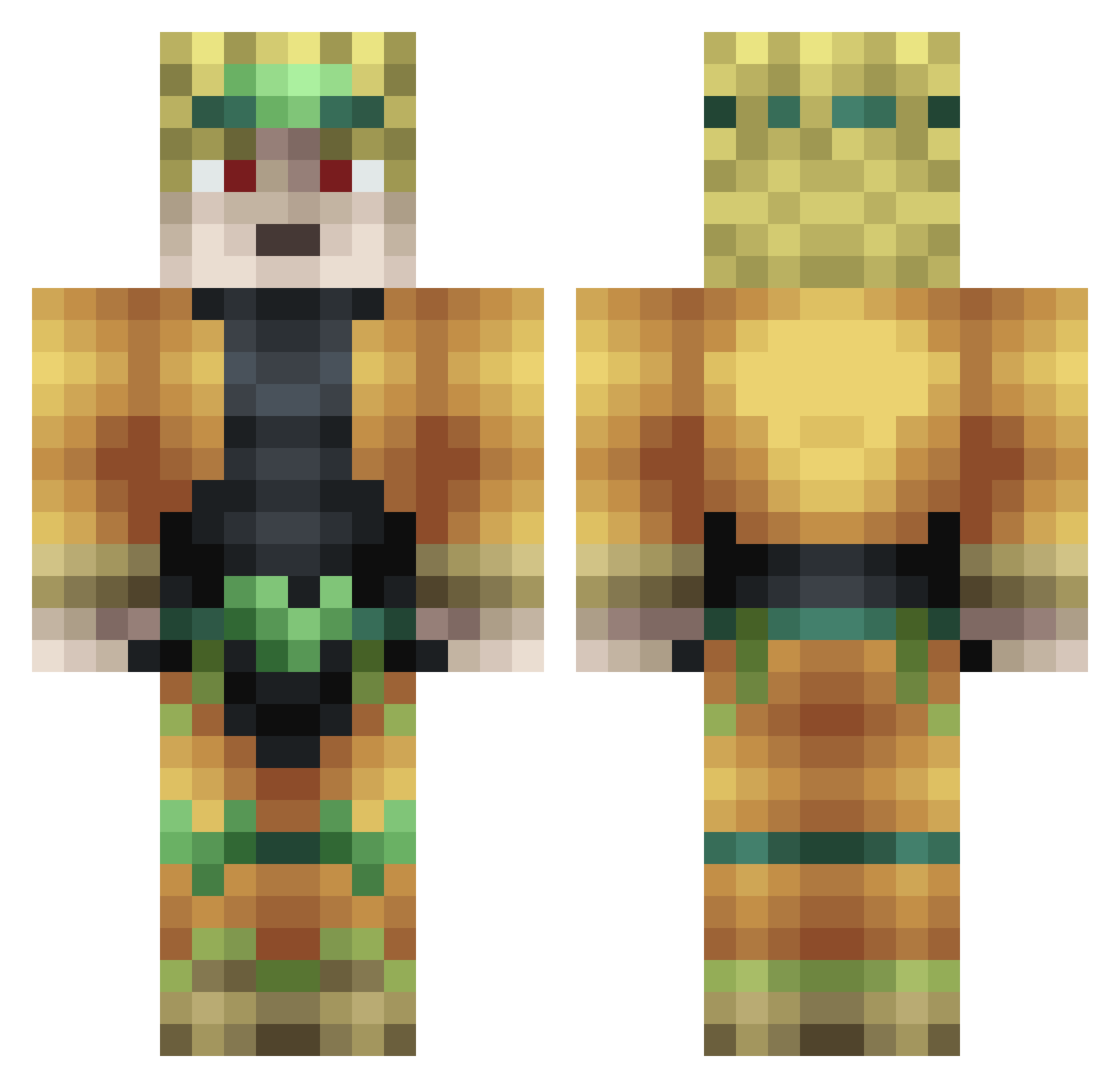 King_Kong_Wysong Minecraft skin, front and back view