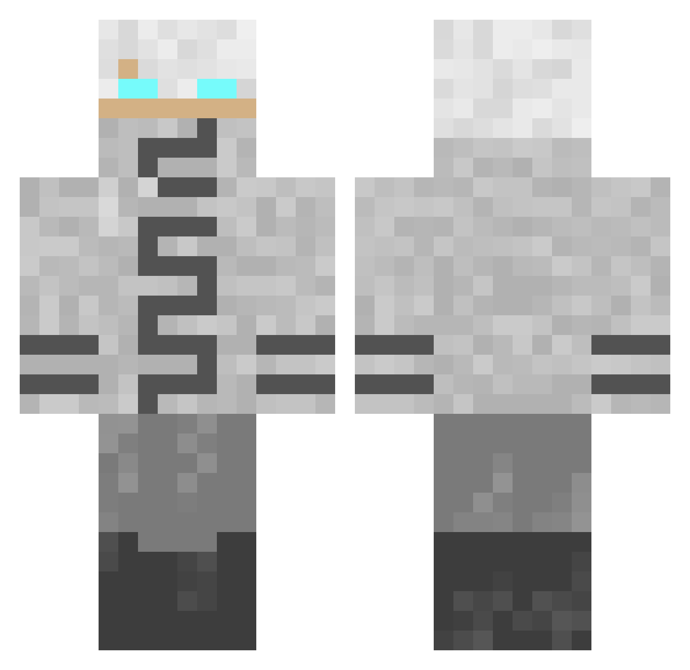 RLKoji Minecraft skin, front and back view
