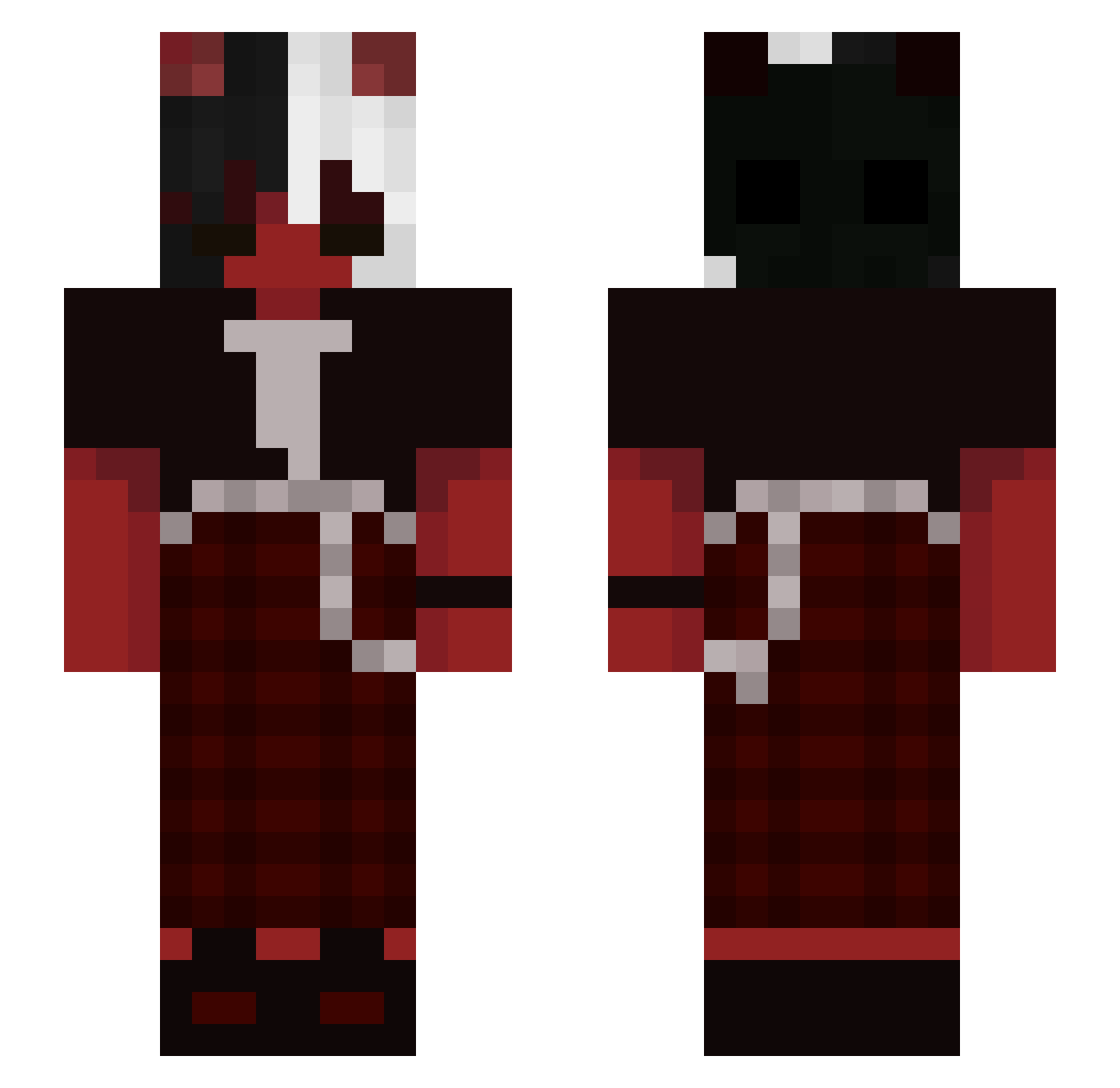 T_aro Minecraft skin, front and back view