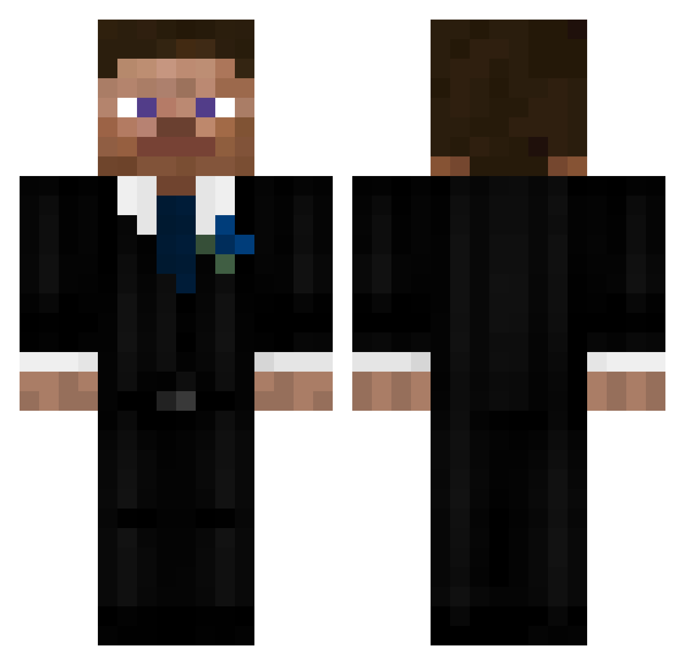 pichu20_ Minecraft skin, front and back view