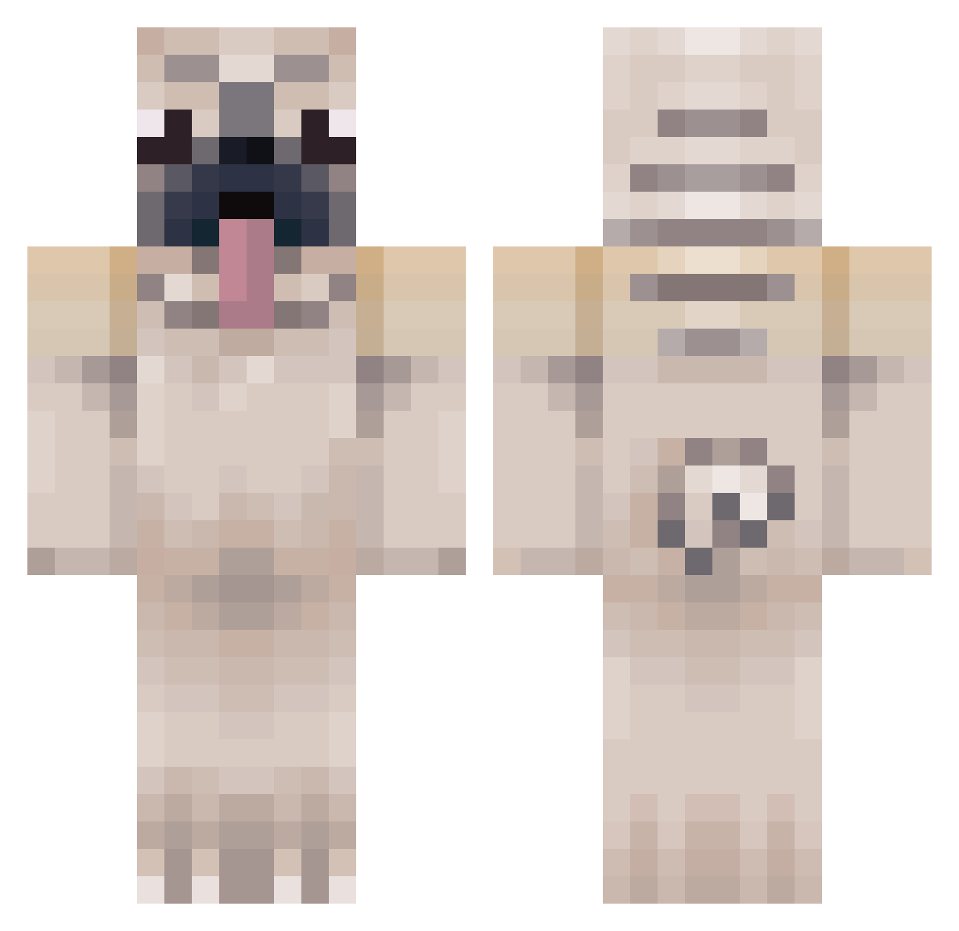 Mrblock71 Minecraft skin, front and back view