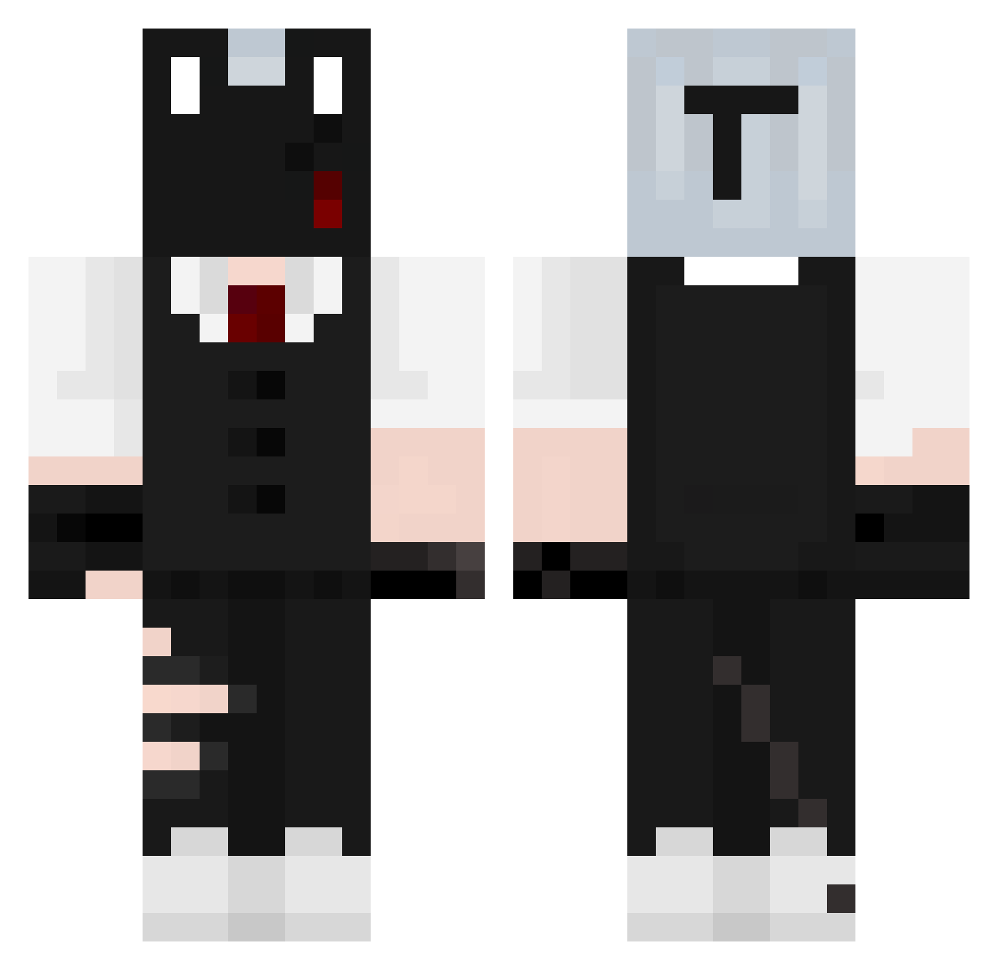 Kikanav Minecraft skin, front and back view