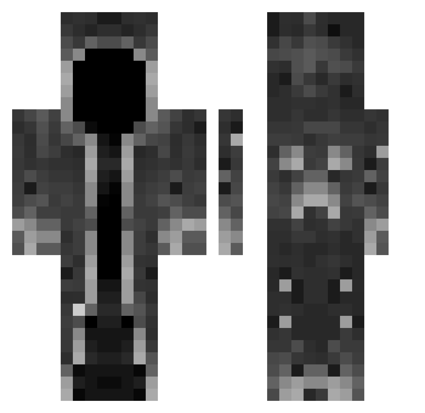 SuperSkater Minecraft skin, front and back view
