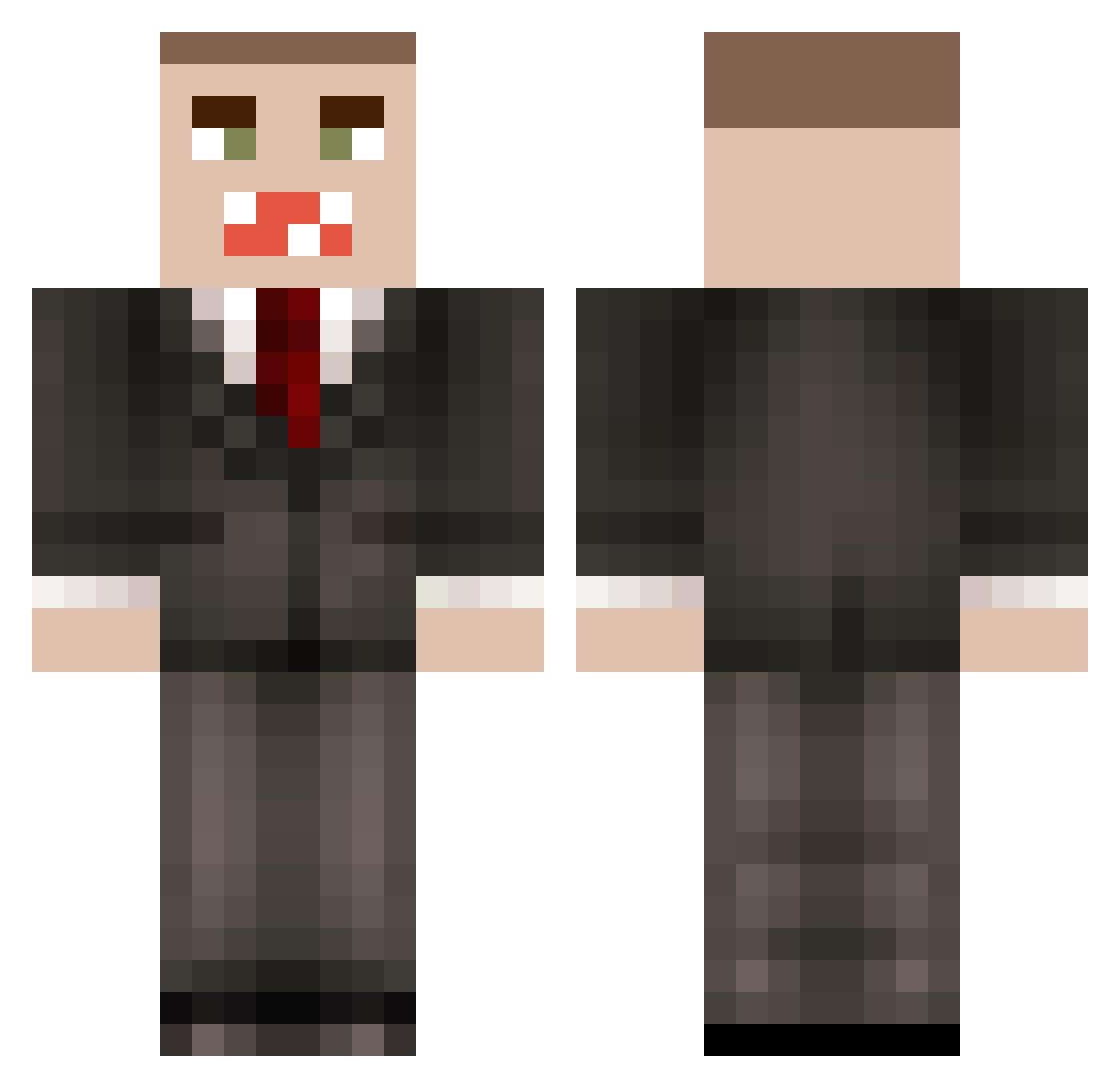 Send_Food Minecraft skin, front and back view