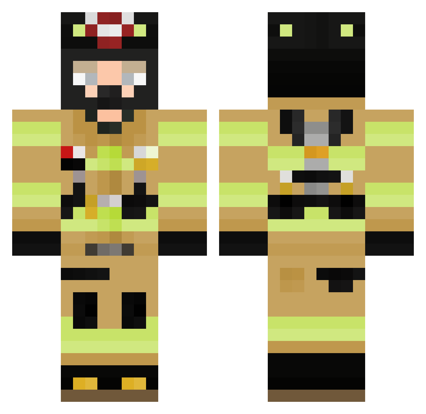 GuardianKing191 Minecraft skin, front and back view