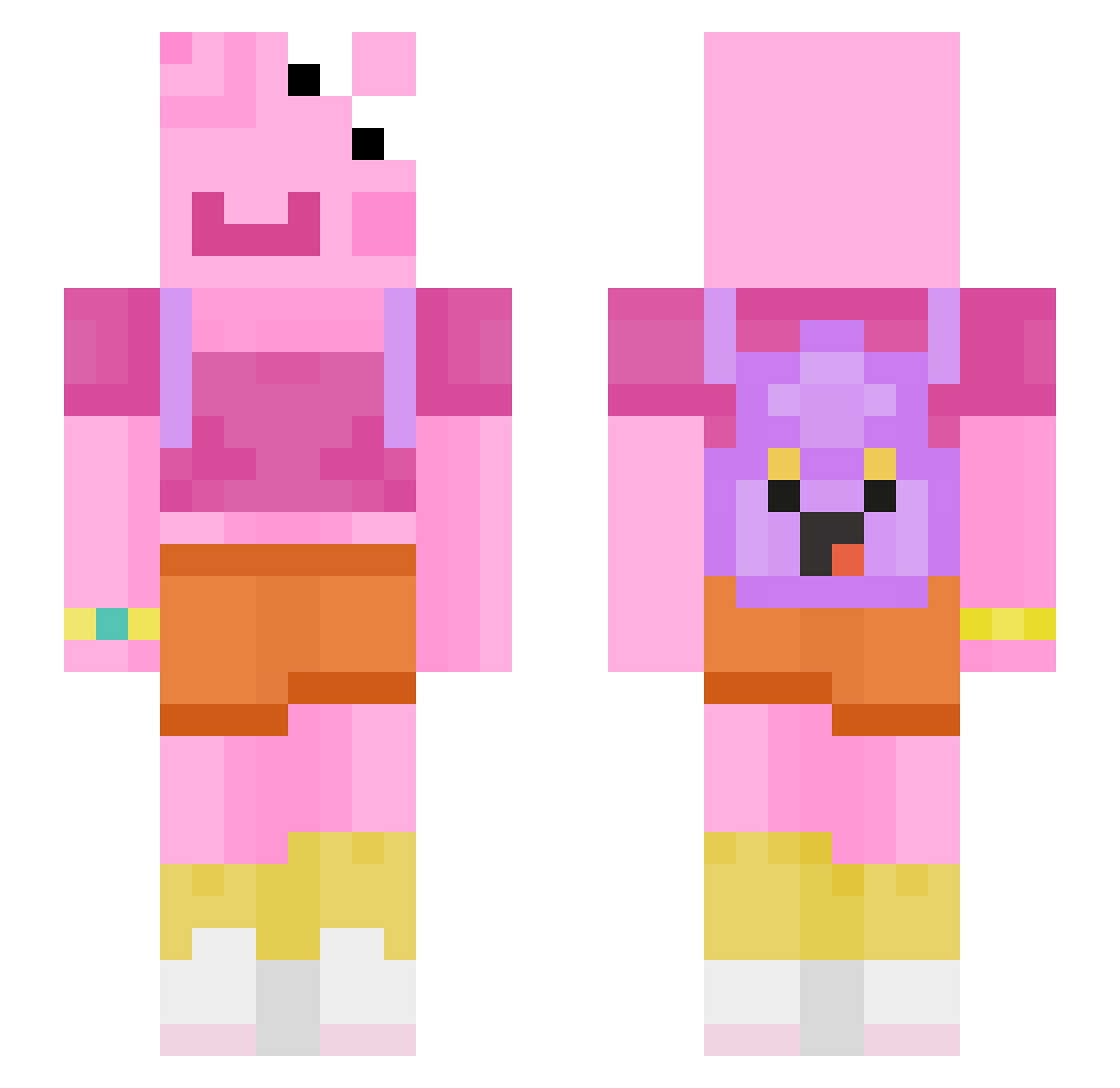 Werusia Minecraft skin, front and back view