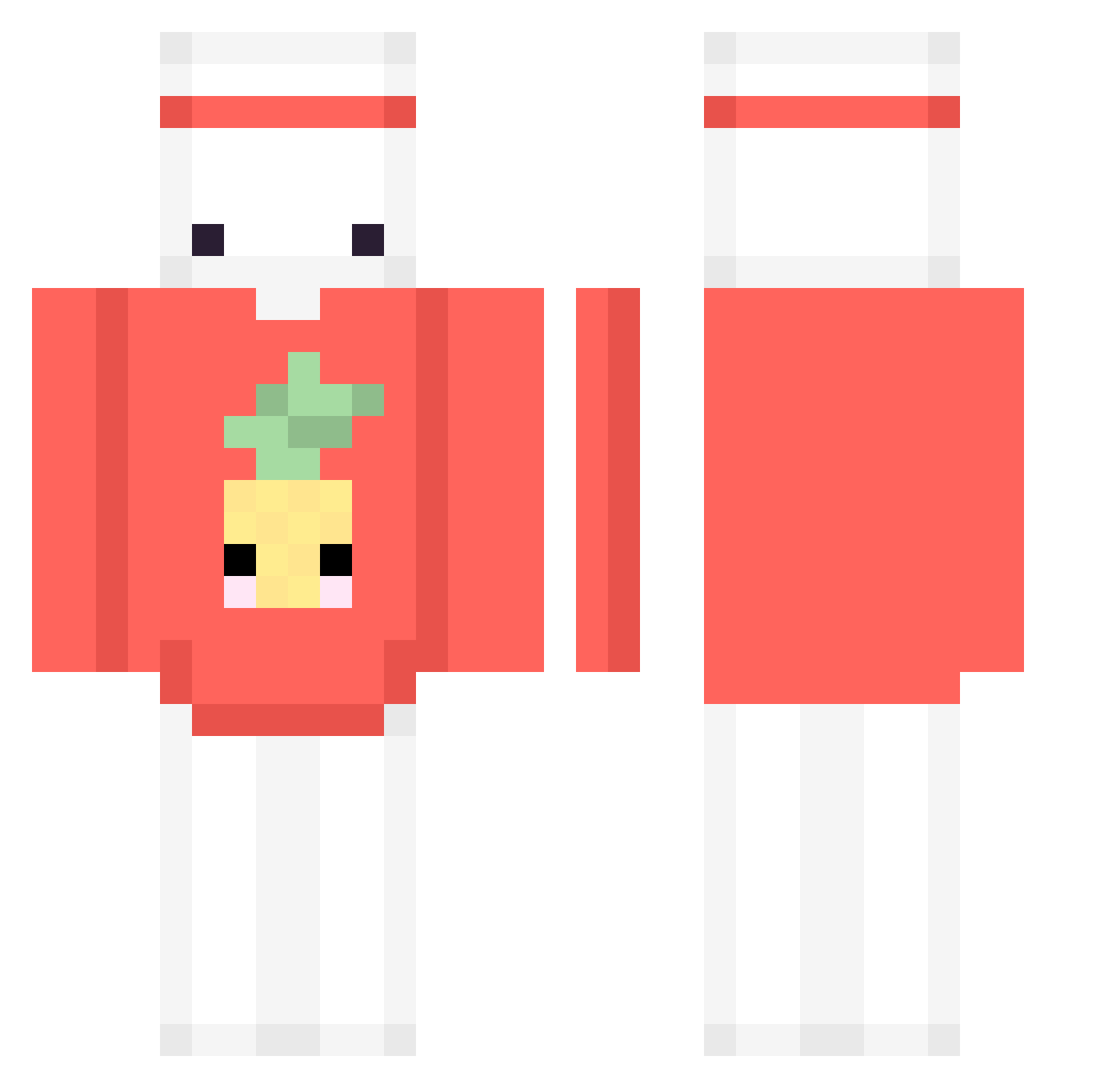 Relegating Minecraft skin, front and back view
