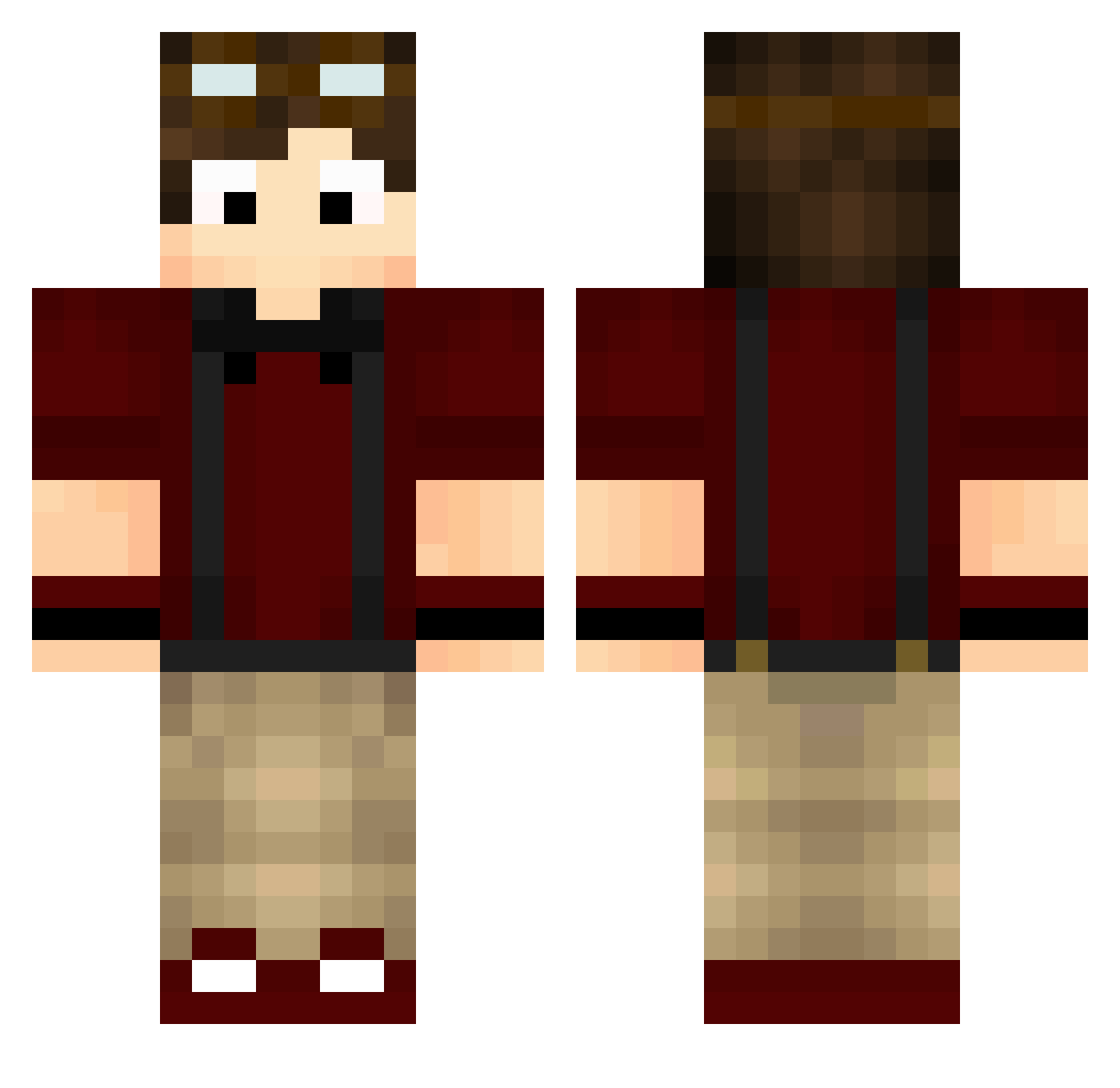 mOpcop_ Minecraft skin, front and back view