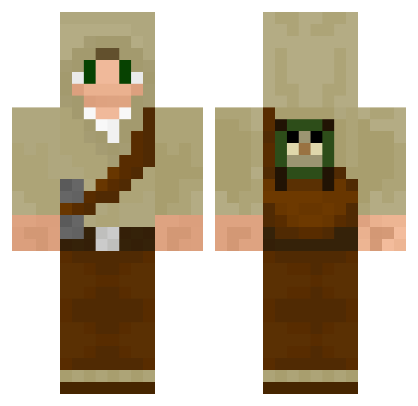 Guero20005 Minecraft skin, front and back view