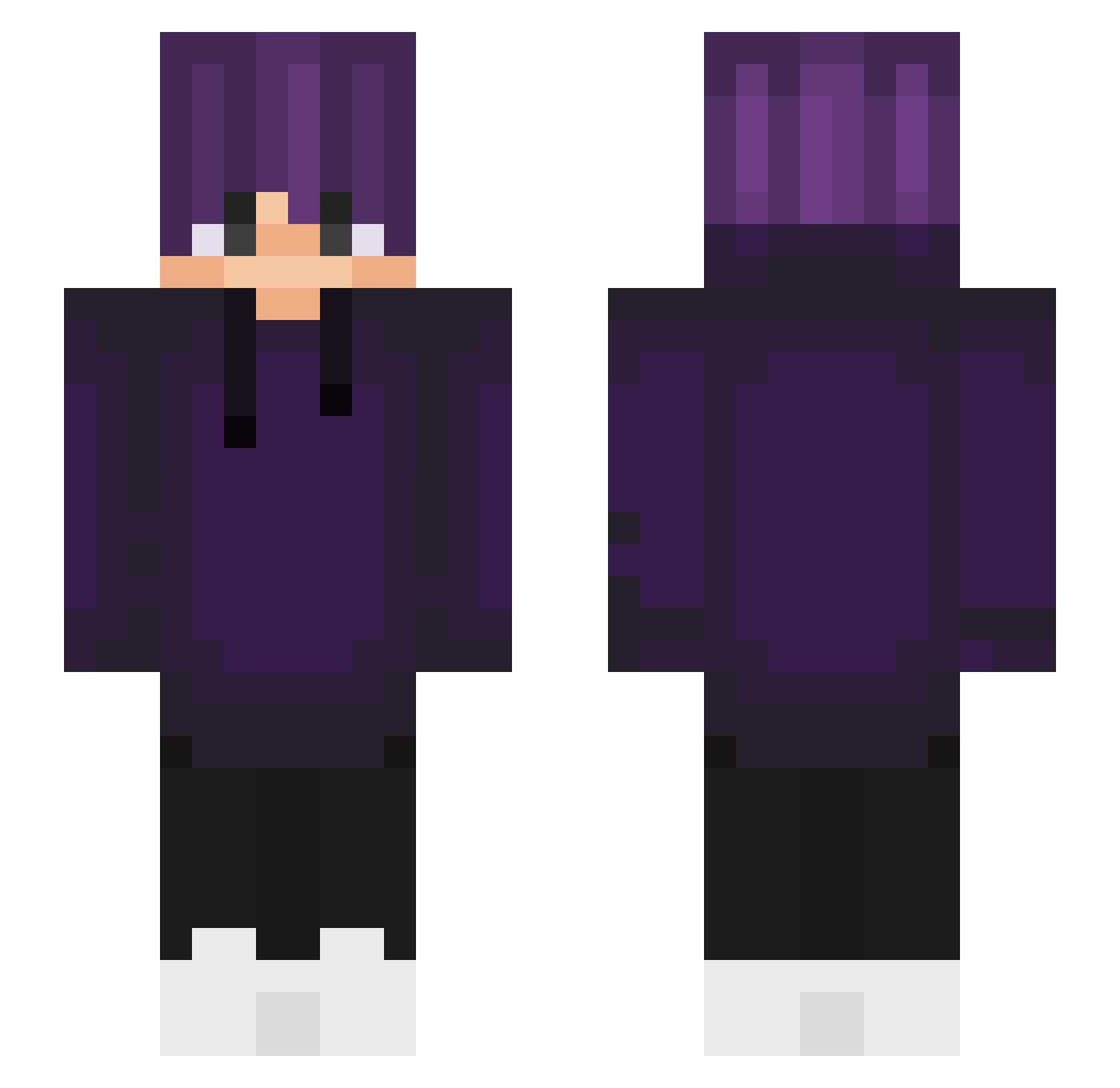 y2kkseb Minecraft skin, front and back view