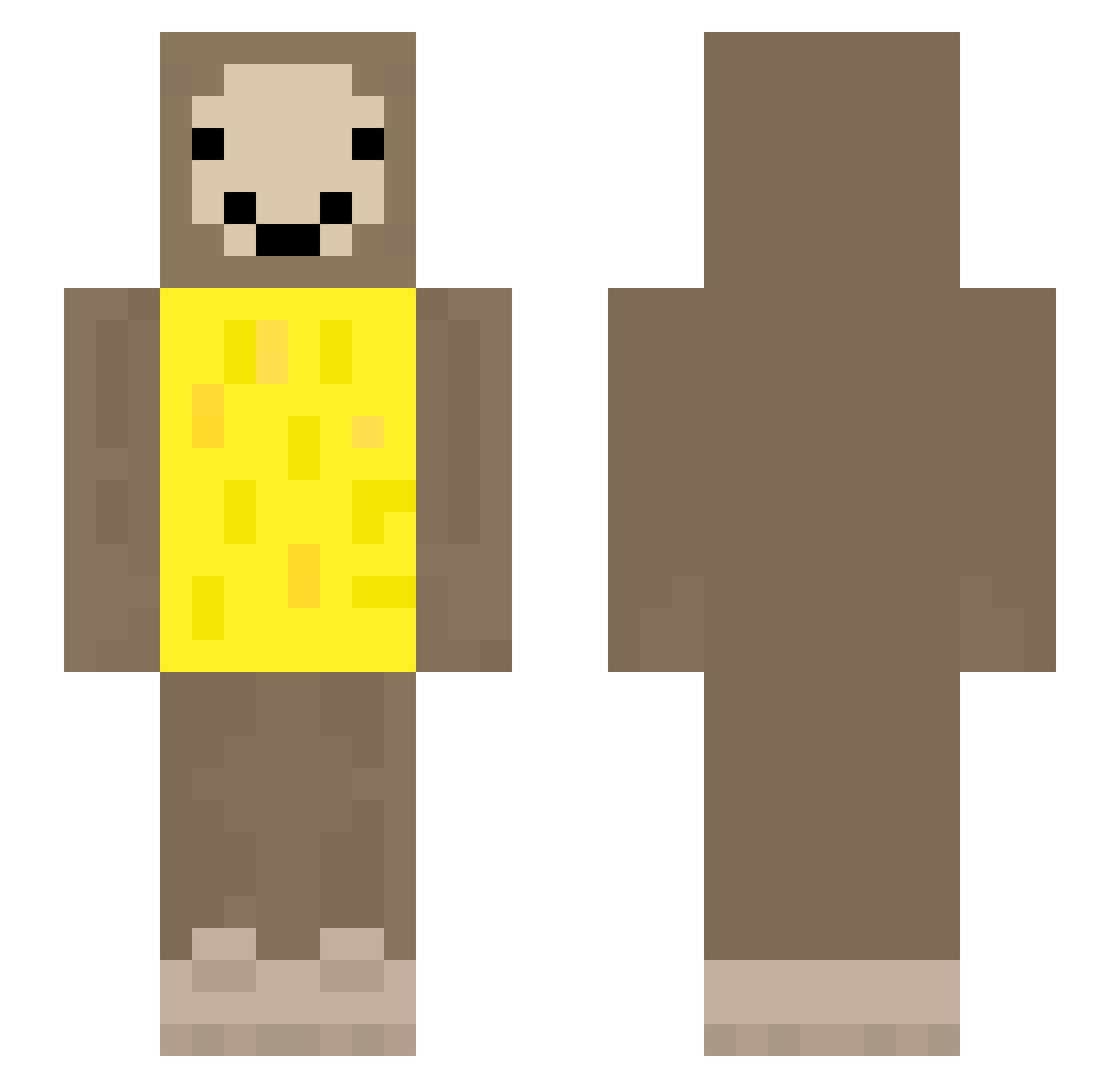 KalasRuben Minecraft skin, front and back view
