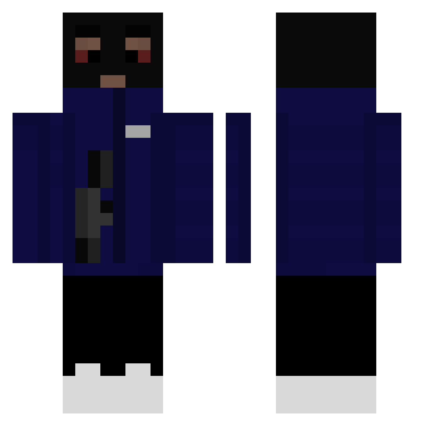 leerier Minecraft skin, front and back view