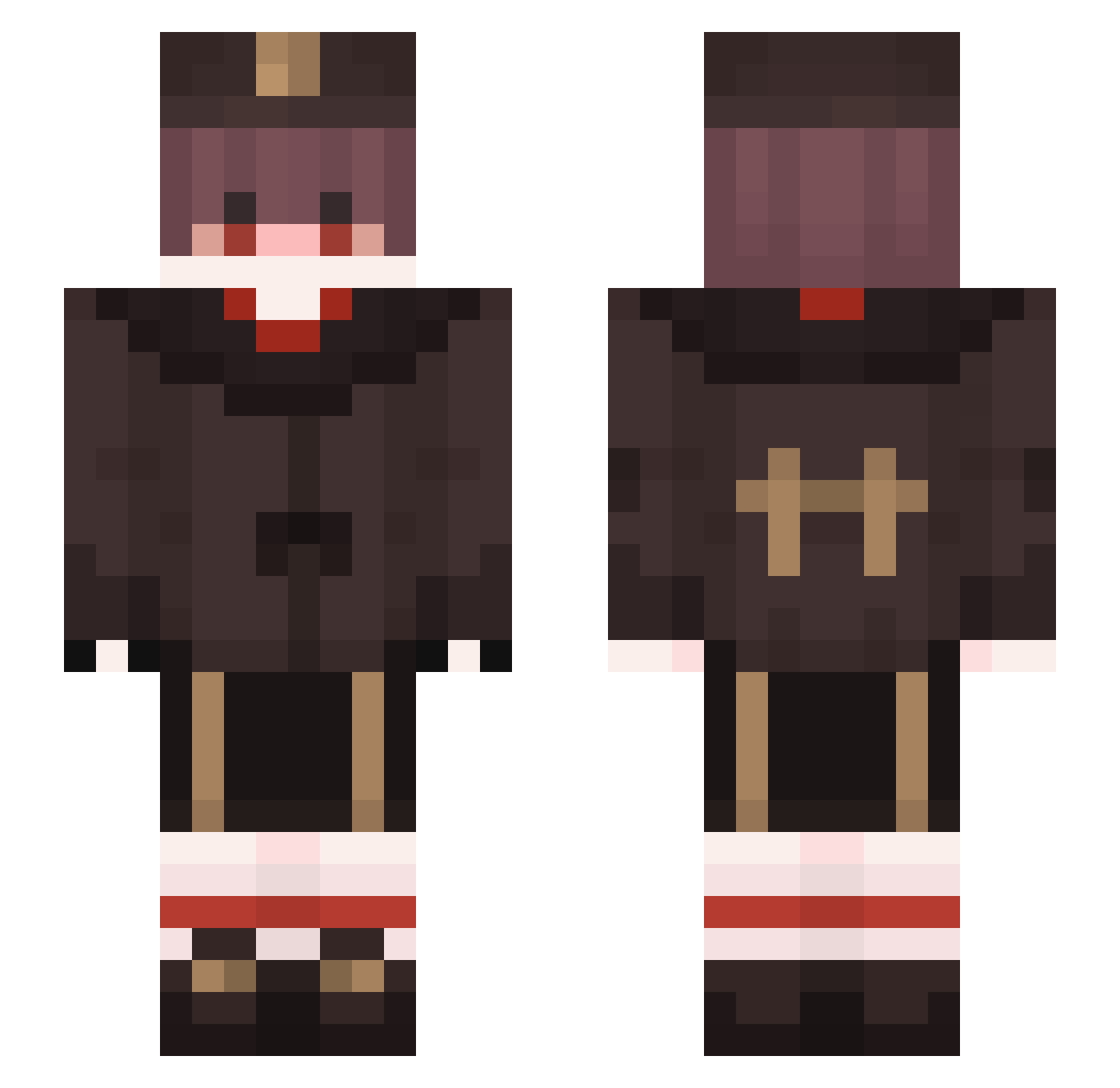 TheMaestrix Minecraft skin, front and back view