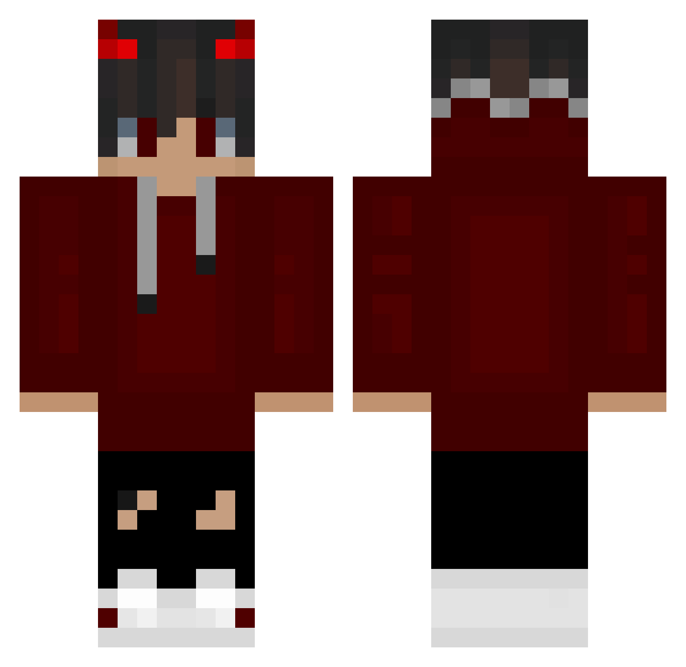 Tenox2008YTB Minecraft skin, front and back view