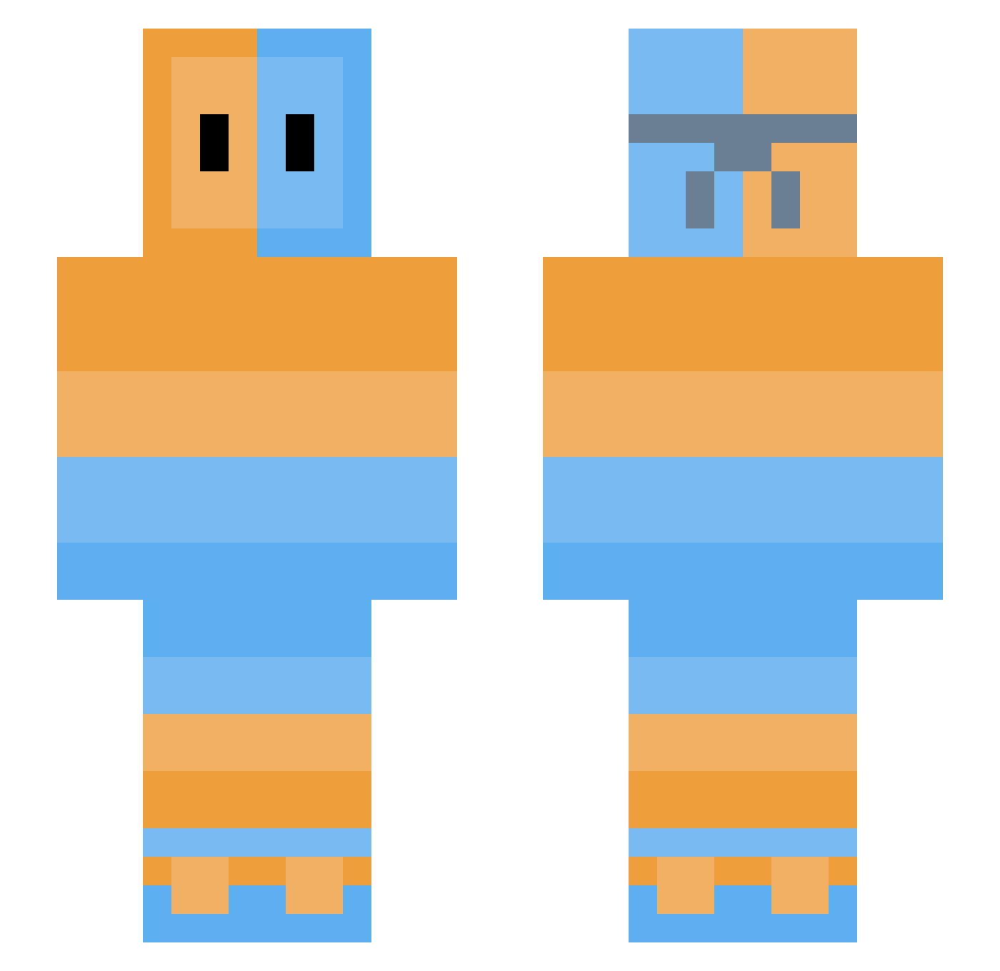 PenguinZ191 Minecraft skin, front and back view