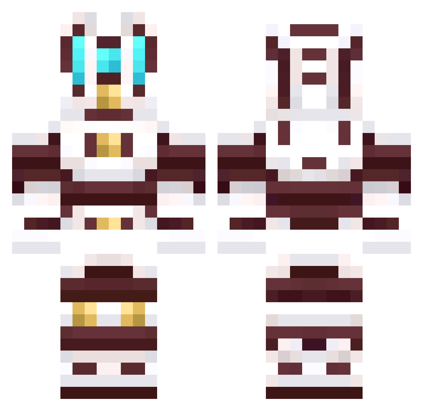 Crank Minecraft skin, front and back view
