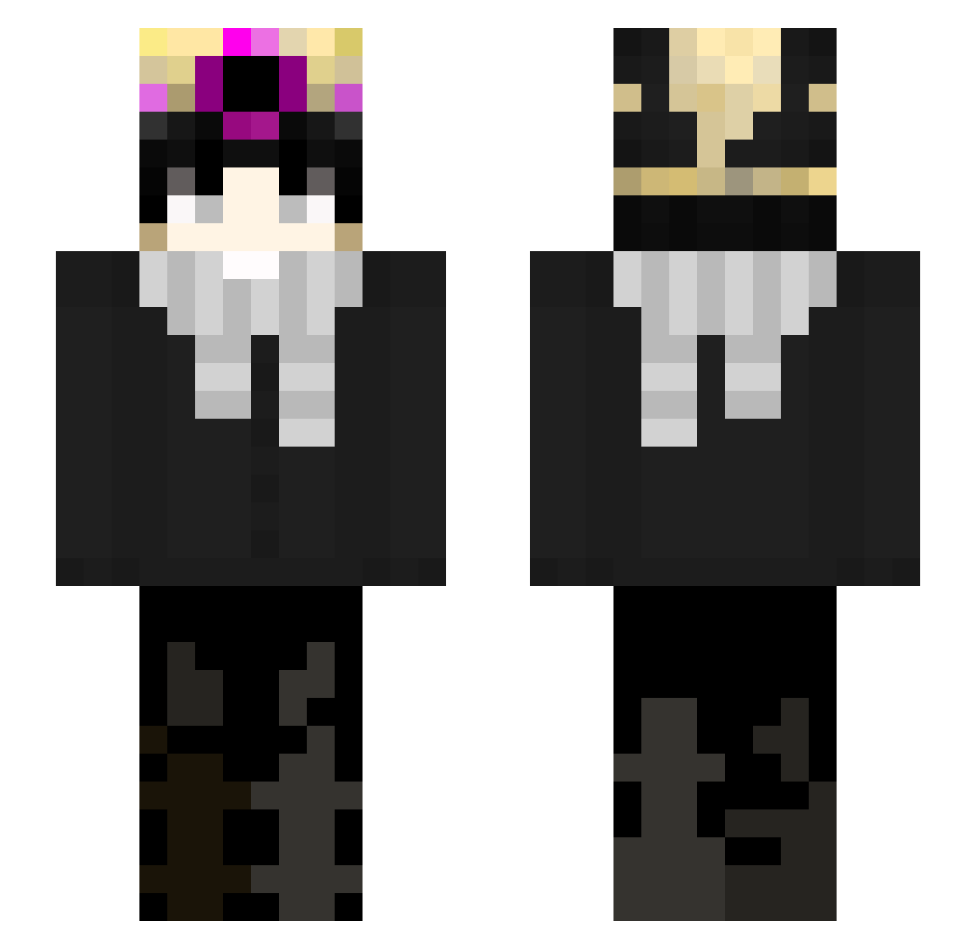 VelKoz773 Minecraft skin, front and back view