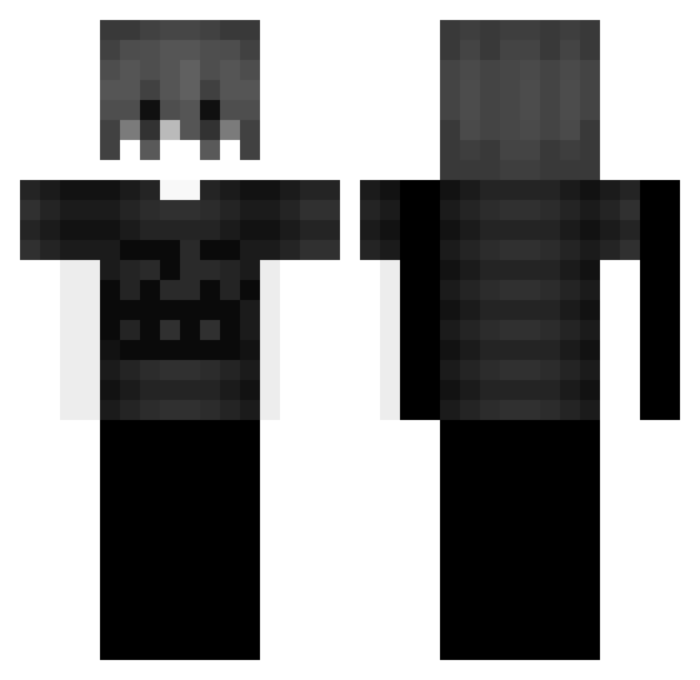 buckshanka Minecraft skin, front and back view