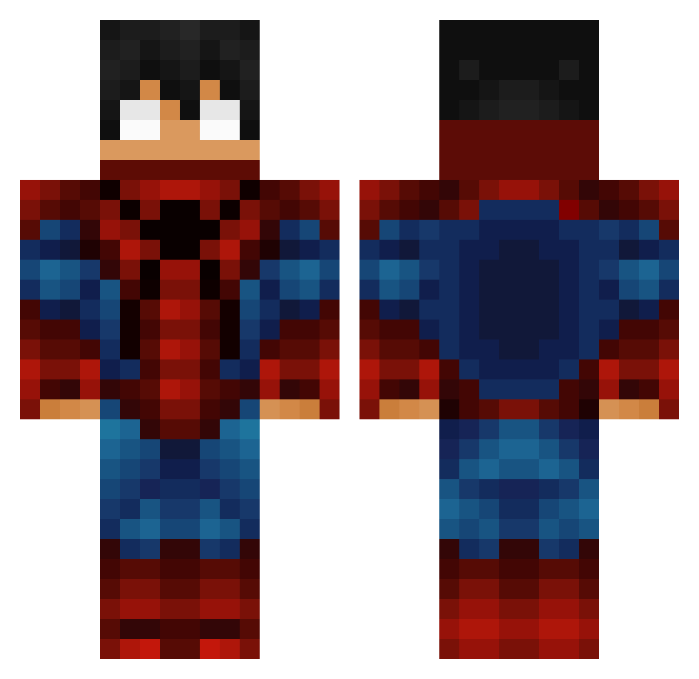 zTheMega_ Minecraft skin, front and back view