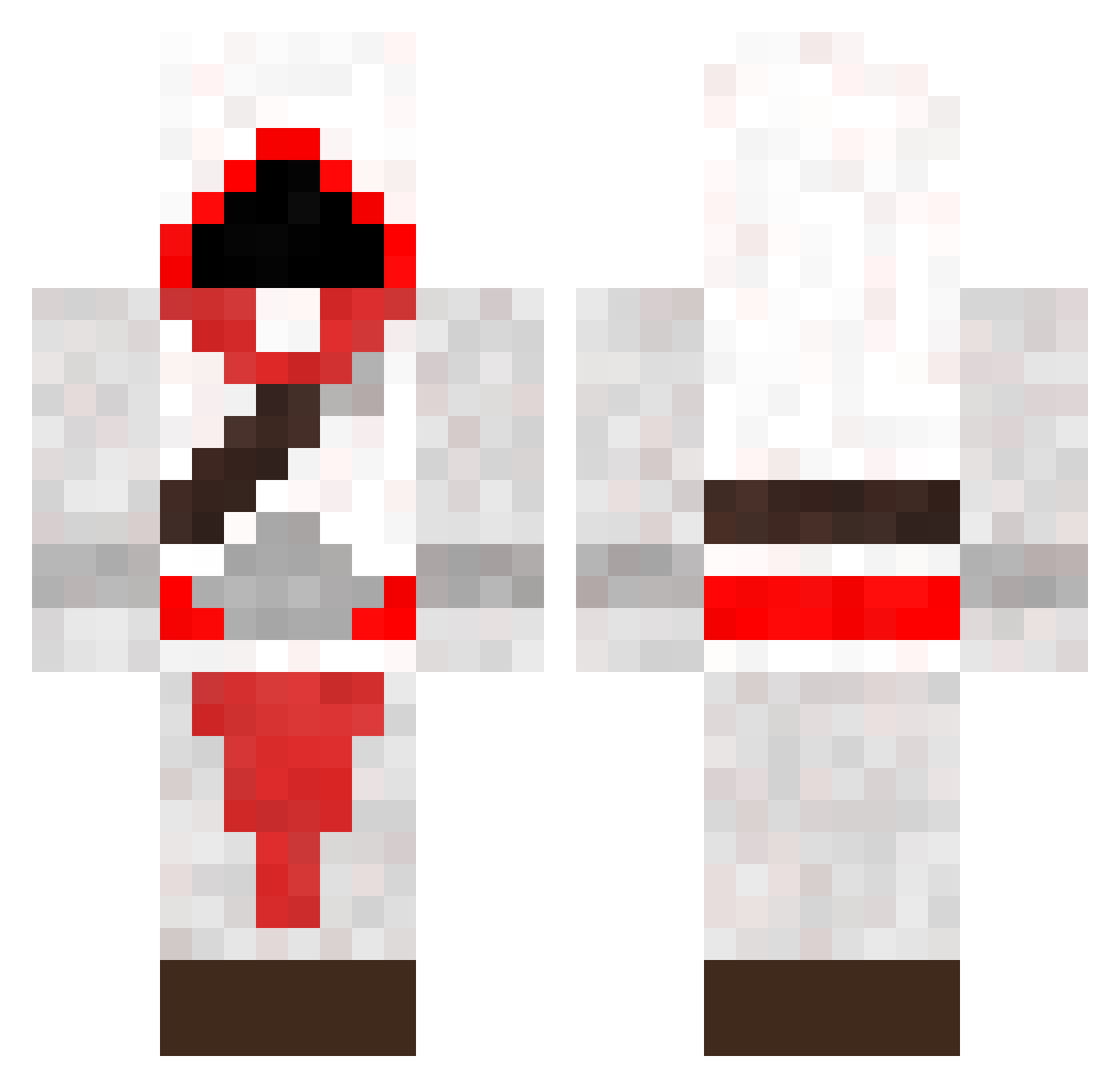 Pullovers Minecraft skin, front and back view