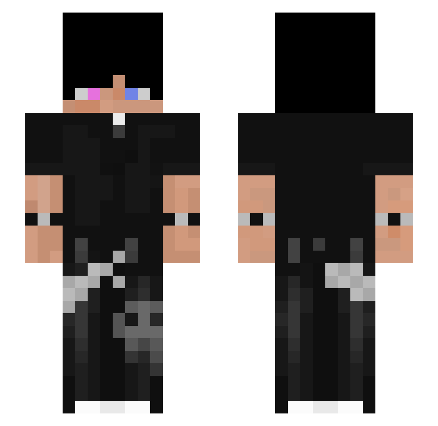 Mateo1nOnly Minecraft skin, front and back view