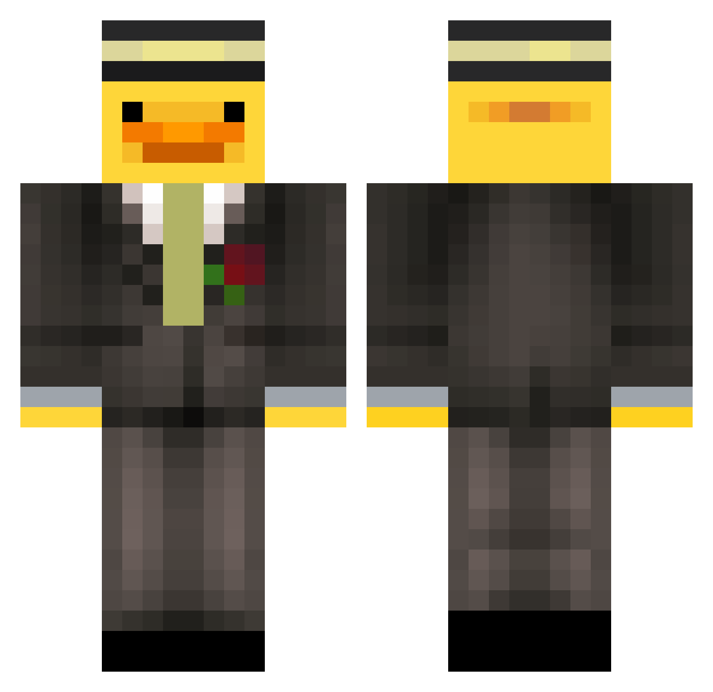 Nevestpro Minecraft skin, front and back view