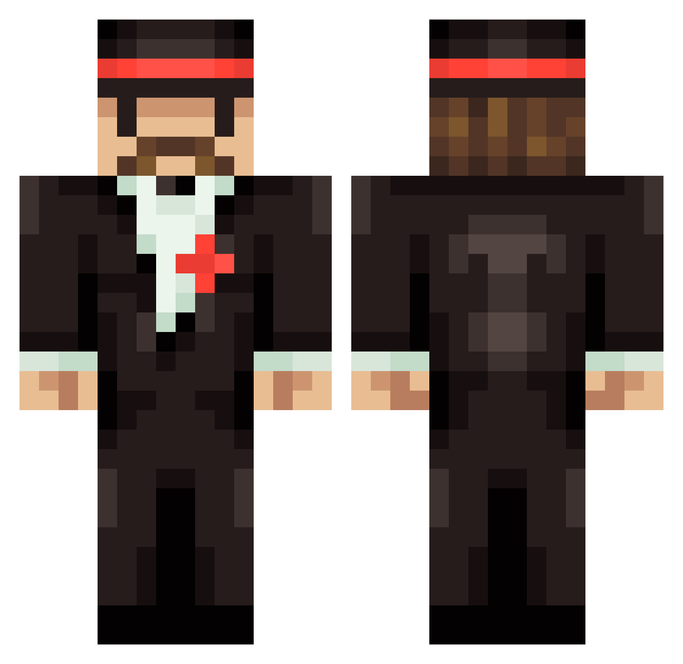 PacocaRegina Minecraft skin, front and back view