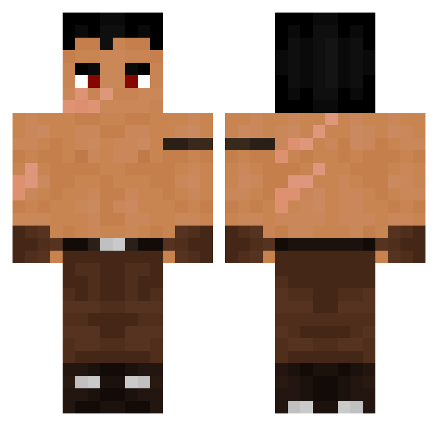 lulinsy Minecraft skin, front and back view