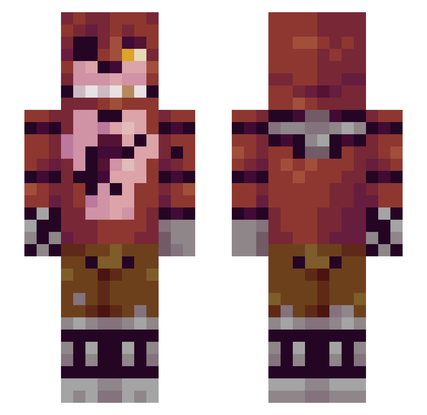 Silver_Gunn23 Minecraft skin, front and back view