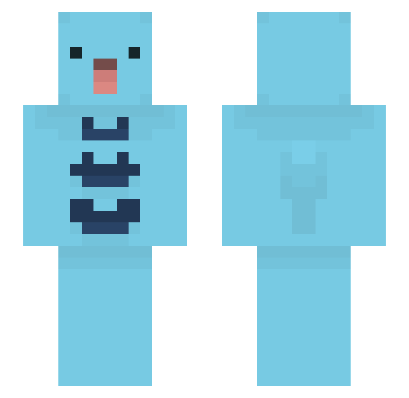 S4LAMI Minecraft skin, front and back view
