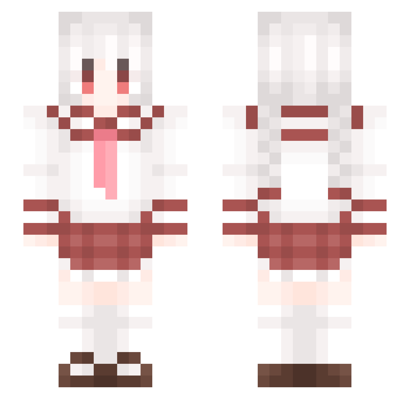Skadi_520 Minecraft skin, front and back view