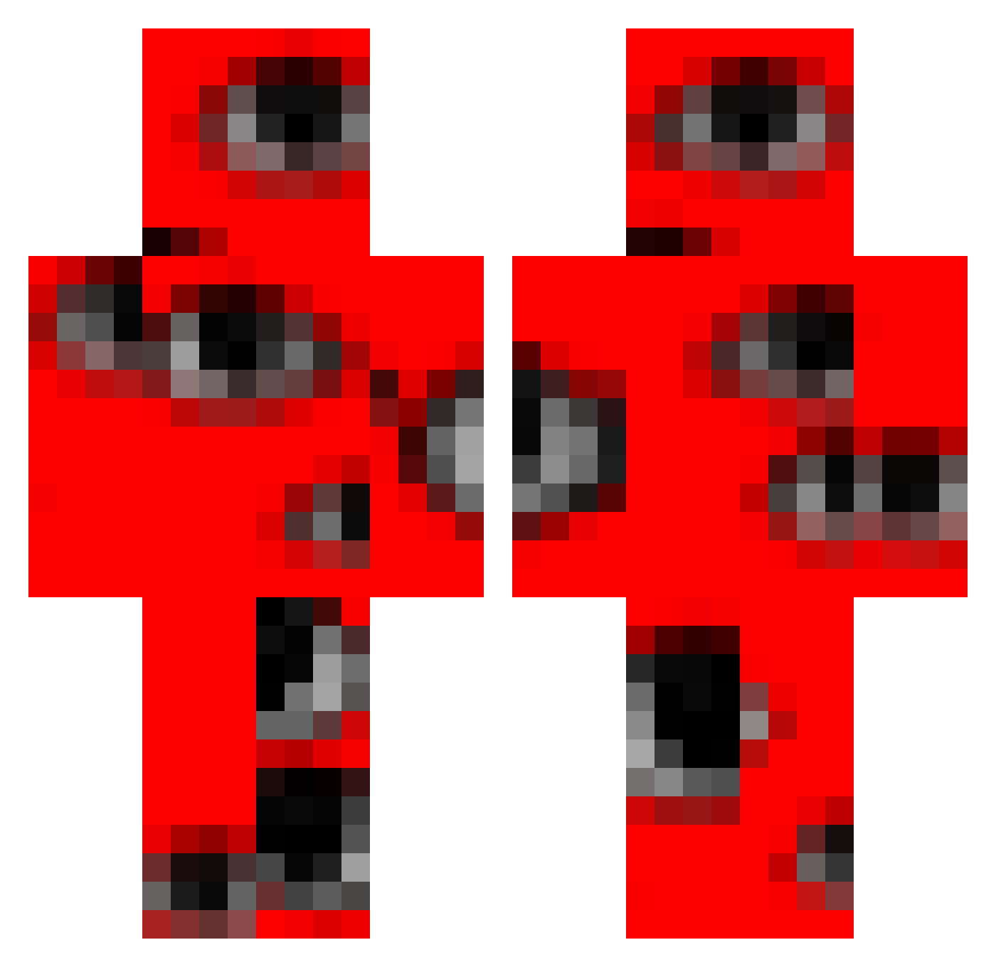 igdam Minecraft skin, front and back view