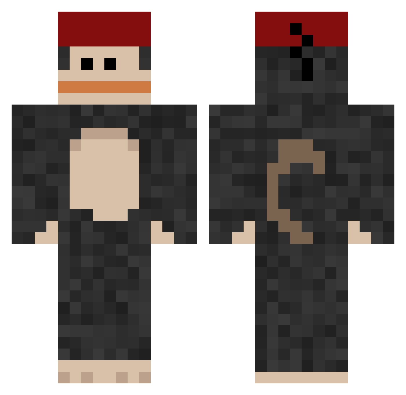 Andrew4849 Minecraft skin, front and back view