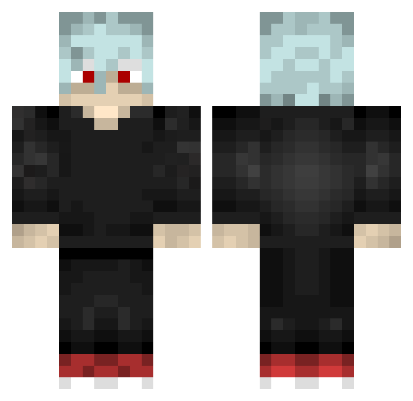 JuanDP Minecraft skin, front and back view