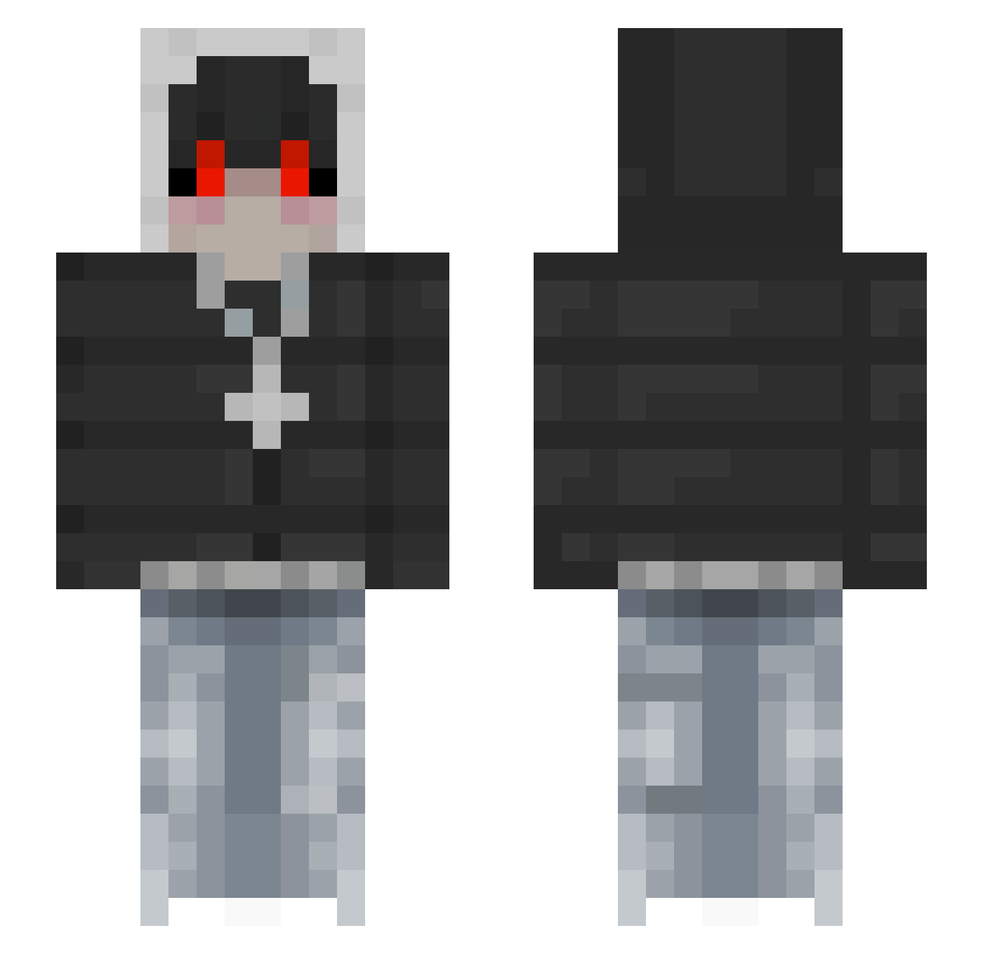 Zyenro Minecraft skin, front and back view