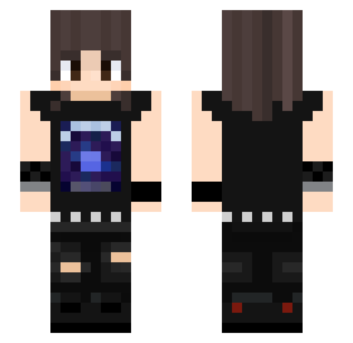 BoopMeister1697 Minecraft skin, front and back view