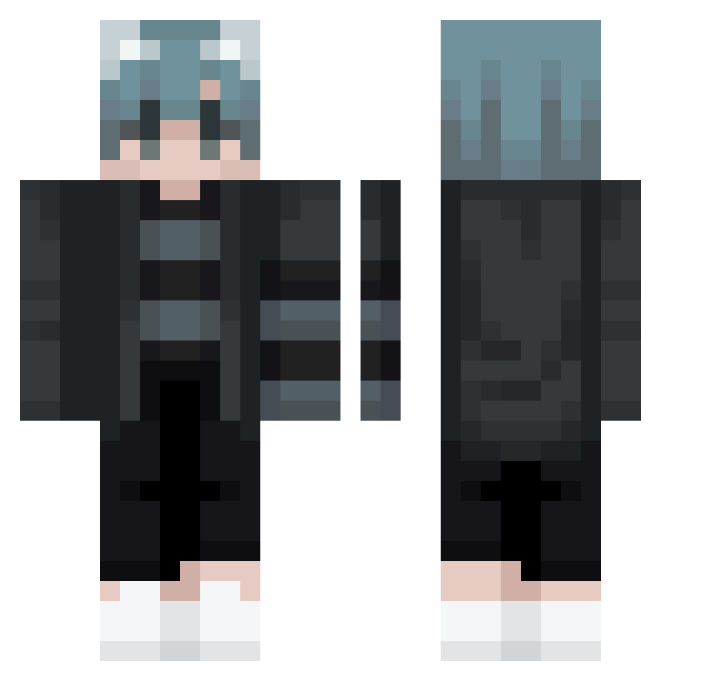 Ryotela Minecraft skin, front and back view