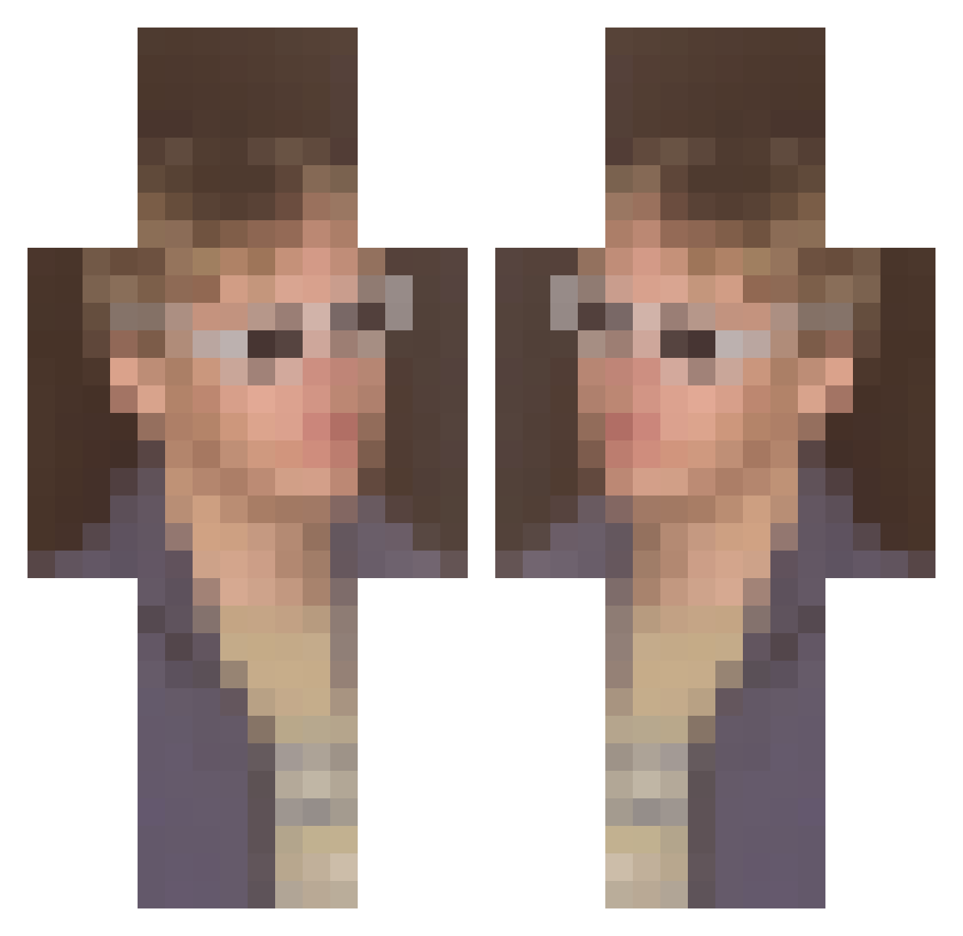 SwiftyGrenade3 Minecraft skin, front and back view