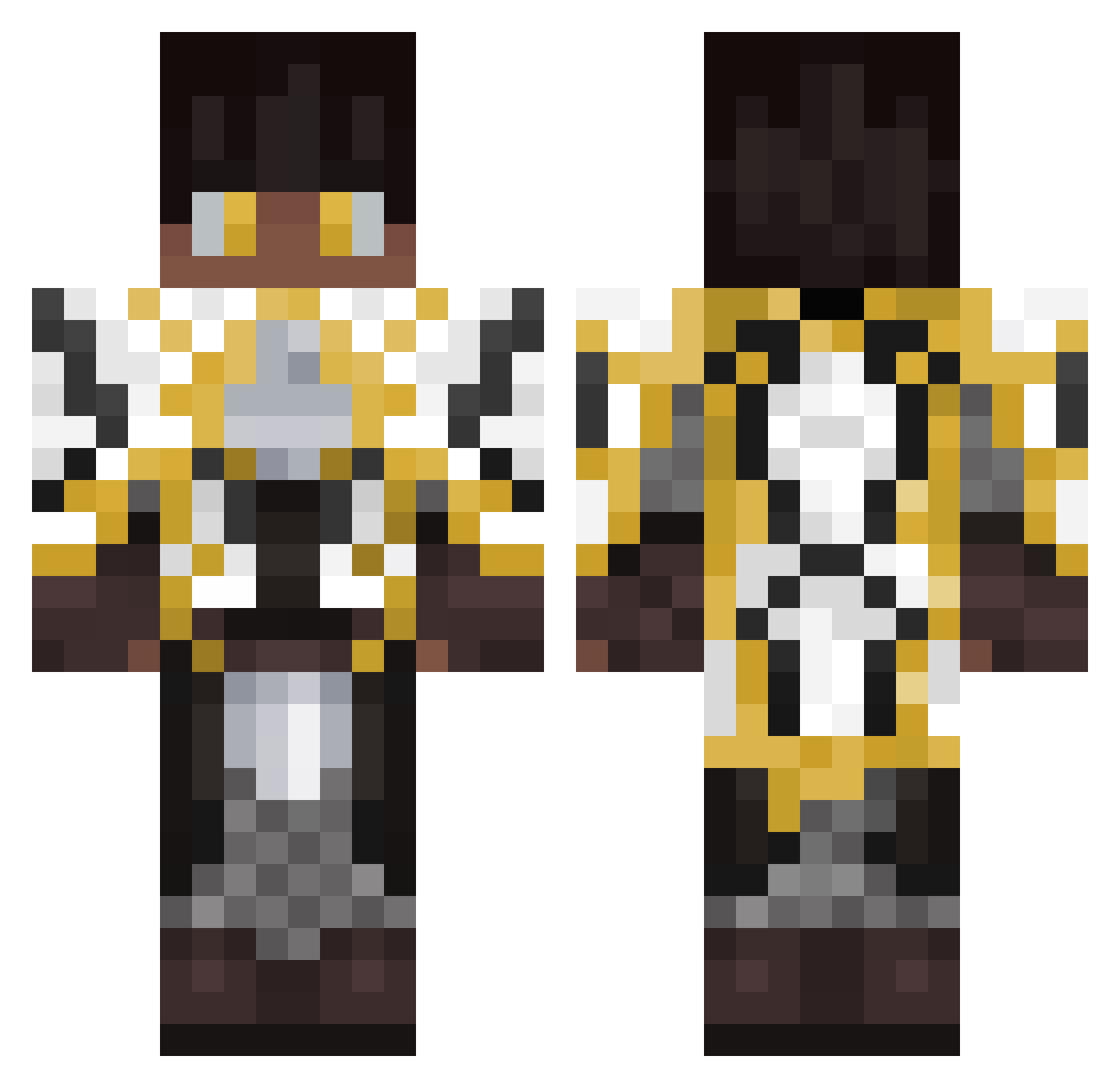 Phayntex Minecraft skin, front and back view